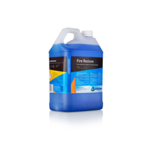 Image of Actichem Fire Restore 5L bottle. Specialized cleaner for fire restoration on hard surfaces. Professional packaging for effective removal of soot and smoke residue