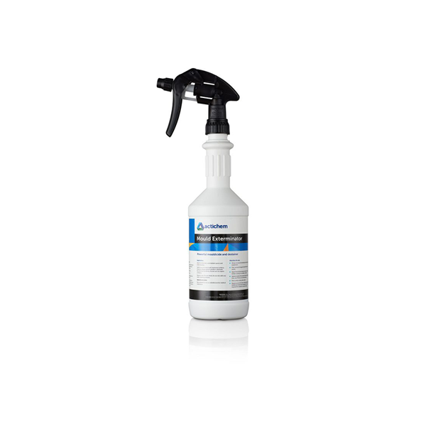 Image of Actichem Mould, Mildew, and Mould Stain Remover (or Mould Exterminator)750ml bottle. Professional packaging, powerful stain removal