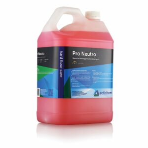 An image of Actichem Pro Neutro in a 5L translucent bottle with its label visible. It is an effective cleaner for various hard floor surfaces.