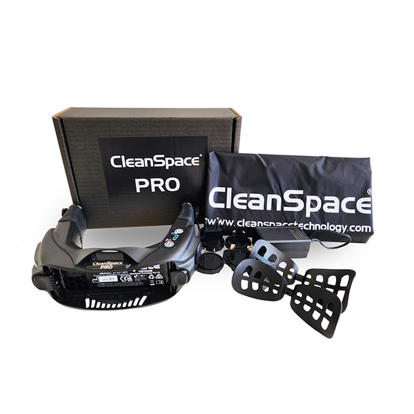 An image of the CleanSpace CST1000 Power Pro Respirator System, a powered air purifying respirator.