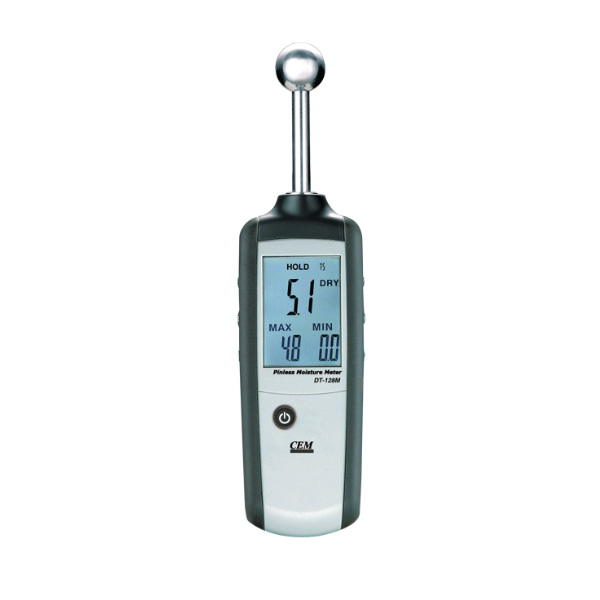 The CEM DT-128M is a non-destructive moisture meter that can measure moisture without any need of pins.
